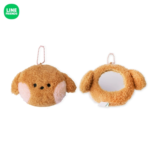 LINE FRIENDS Даже новая серия Minini серии Minini Plush Handheld Mirror Portable Pendate Pendate