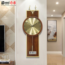 Light luxury clock wall clock Living room watch creative fashion household atmosphere hanging watch wall hanging new Chinese decoration Quartz clock