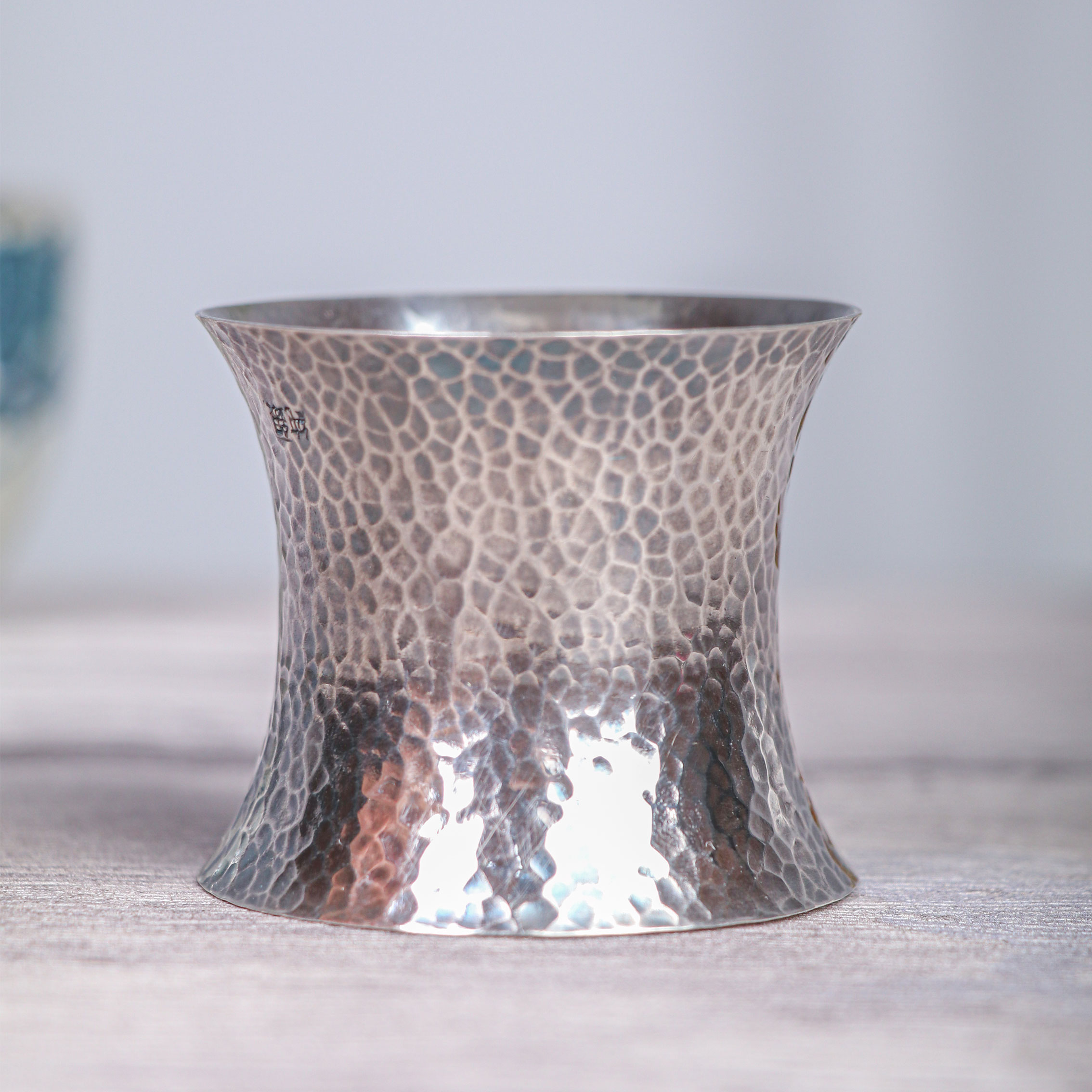 Dust Lu Sterling Silver 9999 Hammer Pattern Tea Filter Tray Handmade Japanese Tea Set Accessories Tea Drain Bracket Sterling Silver Cover