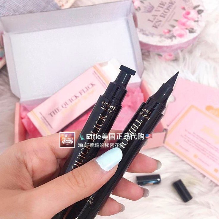 [Chính hãng trong quá cảnh] Người Mỹ lười biếng dán mắt hai dòng bút lỏng không thấm nước và mồ hôi không nở siêu bền - Bút kẻ mắt kẻ mắt cho mí lót