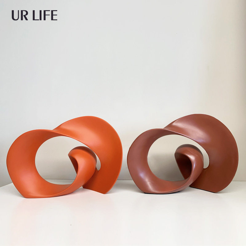 urlife resin handicraft geometric abstract Klein blue ornament creative Nordic-like board room soft-fit swing piece