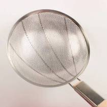 Stainless steel fried hedge wooden handle colander filter net vegetable fishing punch hole fried rice thread cover leaking noodle oil residue fishing