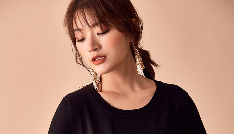 2019 nghìn mùa xuân đỏ và mùa thu áo len dài áo len rộng kích thước lớn áo sơ mi nữ áo sơ mi giải phóng mặt bằng bán đặc biệt - Vòng cổ áo len cardigan nữ