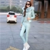2019 thu đông mới cotton mới ba mảnh vest xu hướng vest nữ xuống cotton với cổ áo áo phao béo nữ Bông