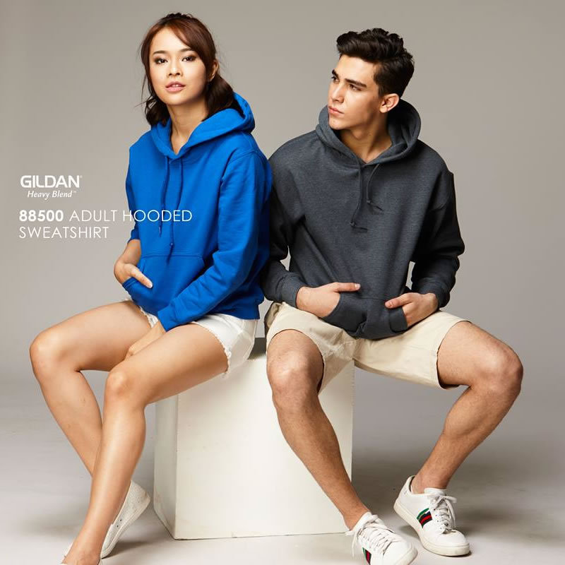 Gildan Sweatshirt 88500 Pullover Sweatshirt for Men and Women, Hooded, Loose, Large Size, Spring and Autumn, Thick, Hip-Hop Style
