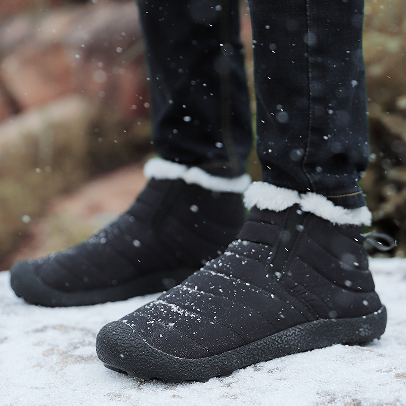 Outdoor Snowy Boots Women Winter Warm Plus Suede Cotton Boots High Cylinder Seniors Shoes Waterproof Slip Boots Children Men Cotton Shoes
