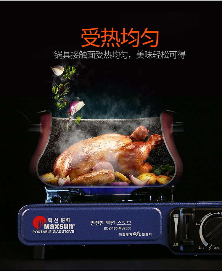 Xung tươi MS-2500 bếp thẻ di động ngoài trời cắm trại nướng thịt nướng thẻ từ gió - Bếp lò / bộ đồ ăn / đồ nướng dã ngoại bếp cồn khô