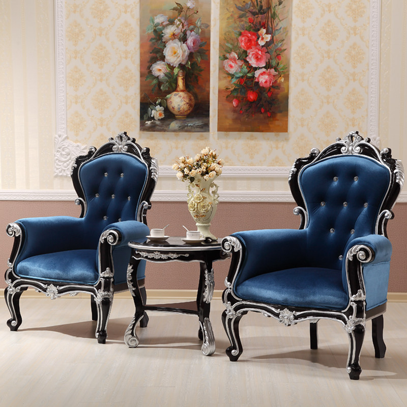 Birch World European Tiger Chair New Classical Solid Wood Negotiation Chair Sofa Chair Chair Single Seat Sofa Chair