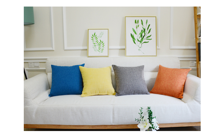 Hiện đại nhỏ gọn rắn lanh màu gối bìa mà không có lõi sofa đệm văn phòng thắt lưng gối tựa lưng giường đệm tùy chỉnh - Trở lại đệm / Bolsters gối kê lưng