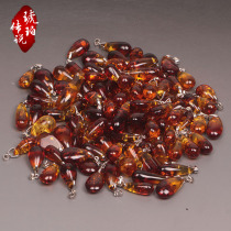 Cost price Russian material more than 6 years old goods Poland imported natural amber flower cypress rough water drop gradient color pendant