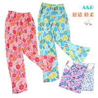 Đồ lót AB Phụ nữ mùa xuân và mùa hè mùa thu cotton in cao eo nhà dịch vụ pyjama quần dệt kim cotton mỏng S735 do lot nam dep