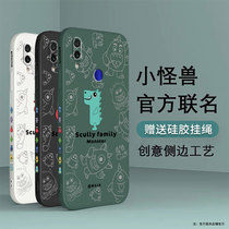 Side cartoon monster Red Rice note8 mobile phone case Red Rice note8pro creative Tide brand soft pattern liquid red rice note7 couple redminote8 silicone anti-fall man