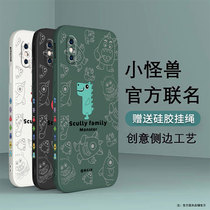 Side cartoon monster Apple x mobile phone case iphone xs max set Apple xr Tide brand net Red mens new female xs liquid silicone ins all-inclusive anti-fall xmax luxury