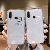 English bear Huawei nova4 mobile phone case nova2 s silicone case nova3 soft case Huawei nova4e transparent nova3i anti-drop nova3e couple noav