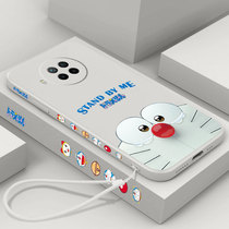Side crying cat red rice note9 mobile phone case new note9pro liquid silicone men and women simple all-inclusive anti-fall 5G personality creative 4G Net red ins Tide brand straight side protective cover