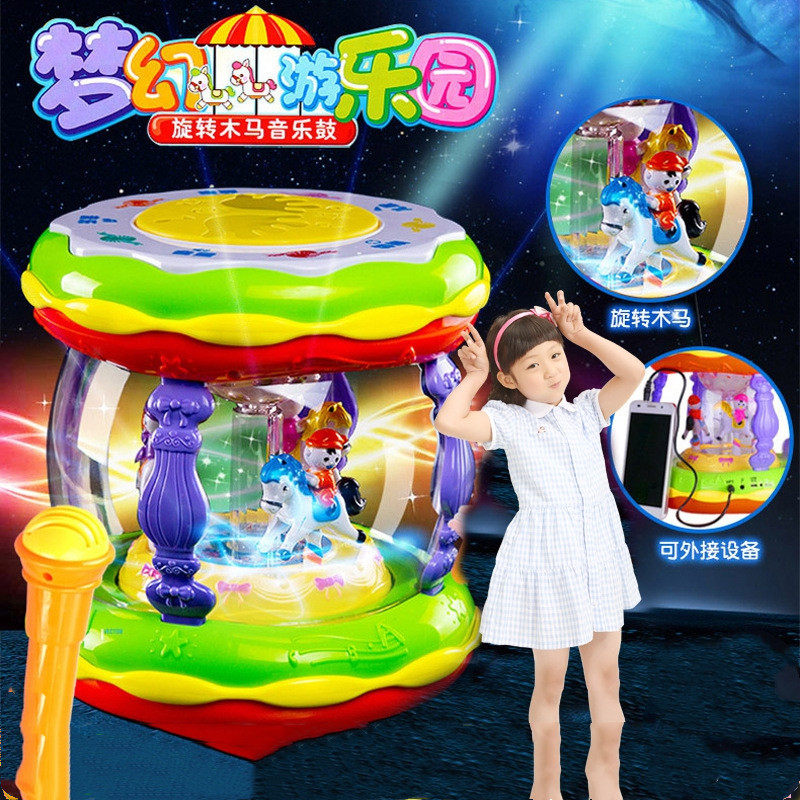 Hand clap music drum Rechargeable 0-6 year old boy female baby toy Early education 2 three 3 Six 5 Four 4 months 8 children