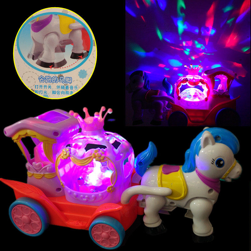 Young Children Electric Music Toy Small Carriage Boy Female Baby Puzzle 1-3 years 0-12 months 7 3 4 5 6 6 