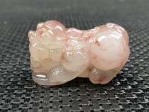 Guilin chicken blood jade on Lang material imperial concubine material hand-carved Pixiu pendant hand toy chicken blood stone pendant