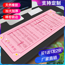 Super rat standard pad thickened cute female ins wind gaming games office shortcut keys Daquan Household large student writing desk desk pad Wrist protection computer desktop mat custom made anti-dirty