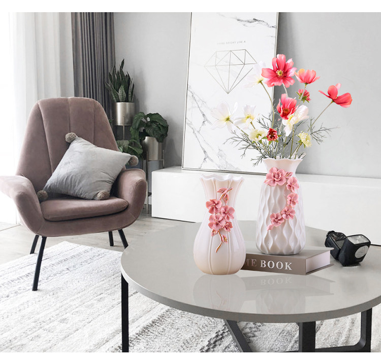 2023 New Style ceramic vases, European-style ceramic vases, table and coffee table ornaments, home decorations, flower arrangements, modern and simple dried flower hydroponic handicrafts pic 7