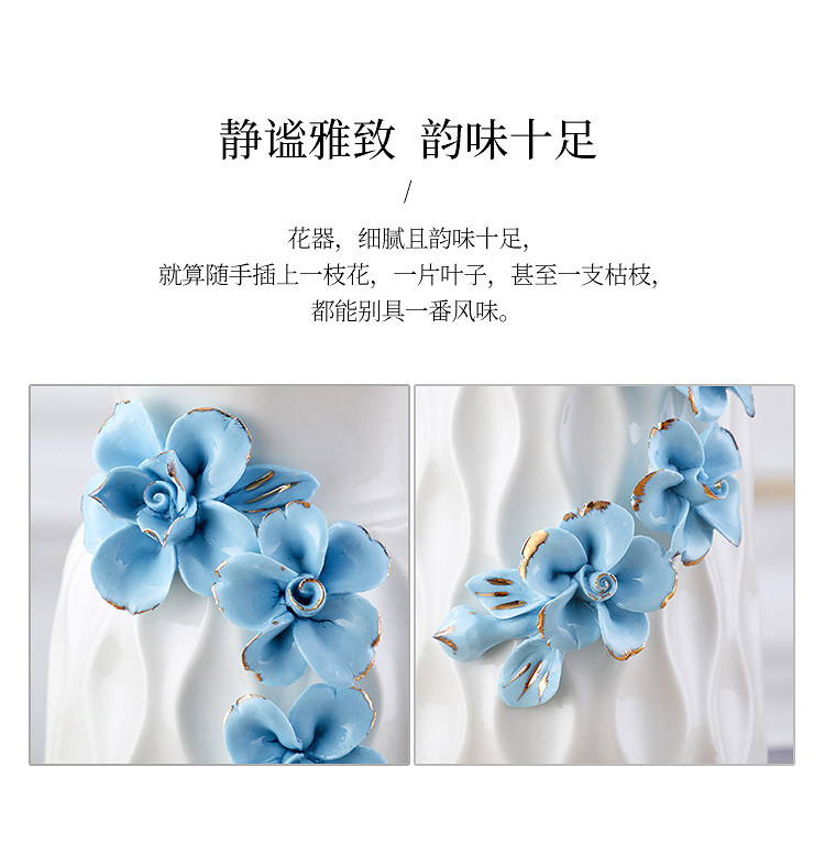 2023 New Style ceramic vases, European-style ceramic vases, table and coffee table ornaments, home decorations, flower arrangements, modern and simple dried flower hydroponic handicrafts pic 12