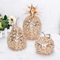 Dresser living room light luxury decoration apple pineapple crystal ornaments ornaments high-end soft outfit with home accessories