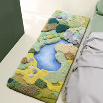 Strangerpure Handmade Light Lavish Round Carpet Nordic Living Room Tea Table Ins Wind Wool Bed Side Blanket Art Customizable