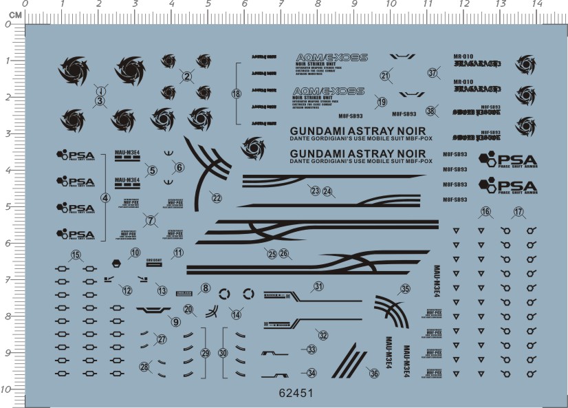 62451-A6417 MG PB MBF-P0X Astray Noir painted black heterotopy with a limited water sticker 1