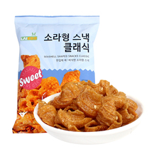 South Korea imported Laike conch-shaped cat ears crispy flakes Net red office chase drama Leisure puffed snacks Pastry heart