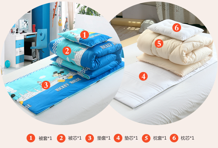 Mẫu giáo quilt ba mảnh thiết lập với lõi bông chăn mùa đông bộ đồ giường trẻ em giường sản phẩm trẻ em cotton là sáu bộ 	bộ chăn ga gối cho bé trai	