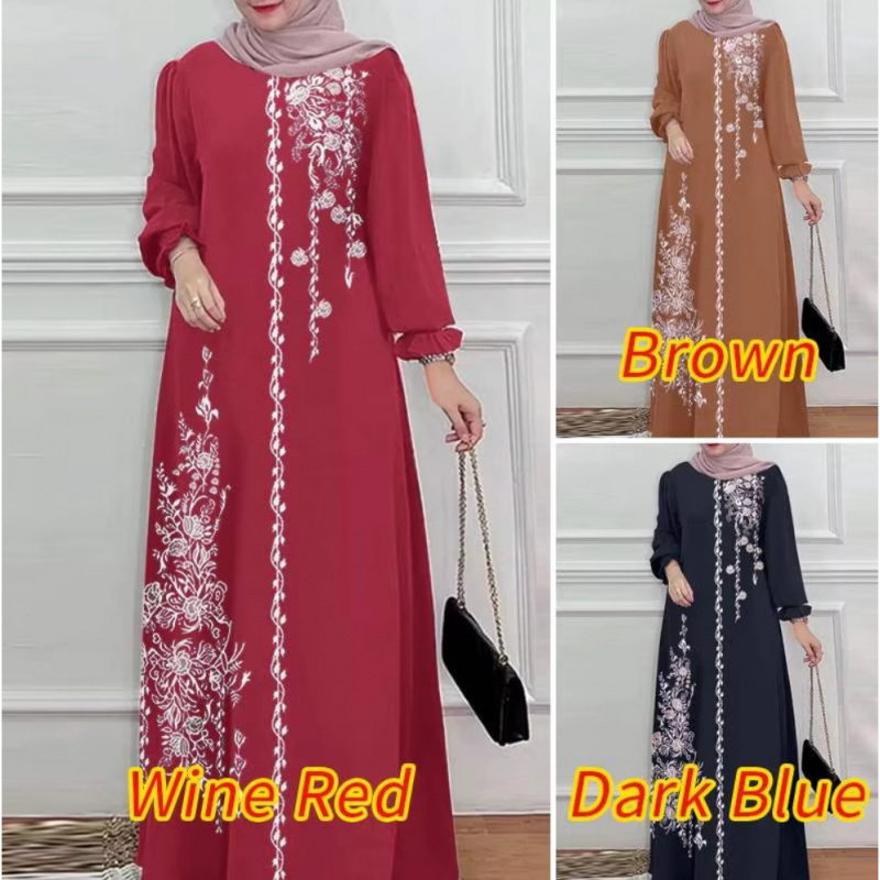 2025 New In-Stock Robe Southeast Asian Style Printed Ethnic Retro Loose Plus-Size Dress 2025 New In-Stock Robe Southeast Asian Style Printed Ethnic Retro Loose Plus-Size Dress