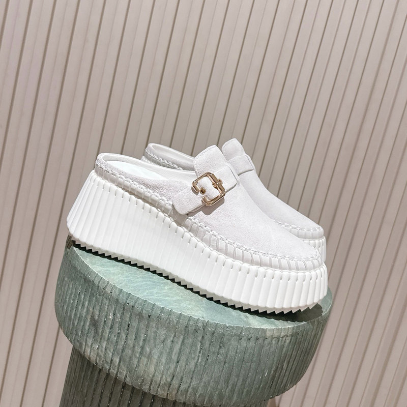 Mala Top Version 2026 New Thick-Soled Birkenstock-Style Half-Slippers for Women, Height-Increasing, Retro Frosted Closed-Toe Lazy Slippers