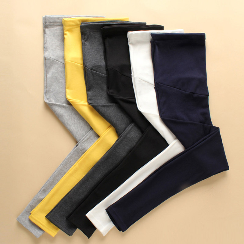 Pregnant woman pants spring 2021 new thin underpants 100 lap elastic to adjust pregnant woman's belly pants Korean version of the body