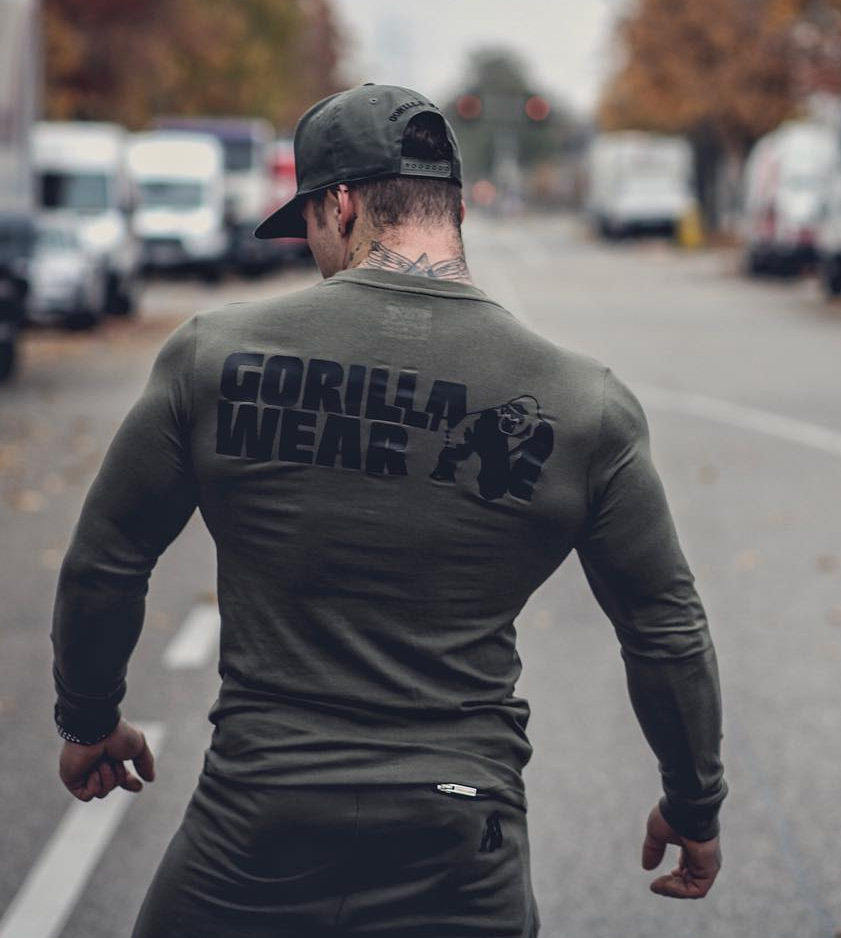 Muscle Meat Male Dog Brothers New Sport Long Sleeve Men Fall Pure Cotton Fitness T-shirt Fitness Instructor Training Blouse