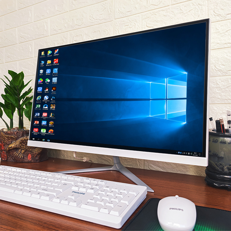 All-in-one computer office with desktop full range of business home 24-inch high fit i5i7 eat chicken game host