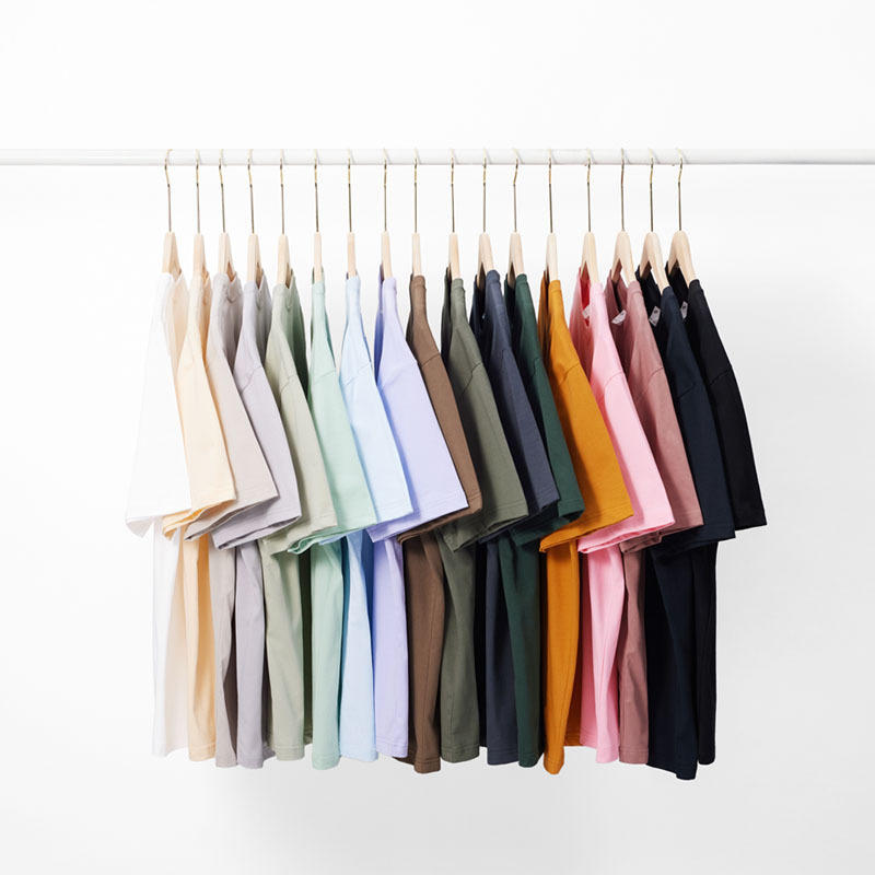 South Life Heavyweight Solid Color 230g Combed Cotton Short-Sleeve Men's Basic Loose Round Neck T-Shirt Top