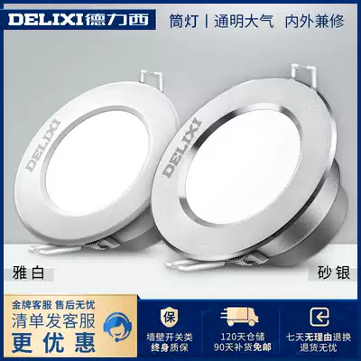 Delixi Lighting 7-135cm cm 3 5W 10W anti-fog bull's eye hole barrel light ceiling light LED Downlight
