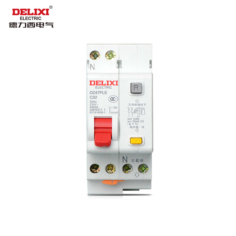 Dresi double in double-out earth leakage circuit breaker DZ47PLE leakage protection 2P width DPNLE earth leakage protector switch