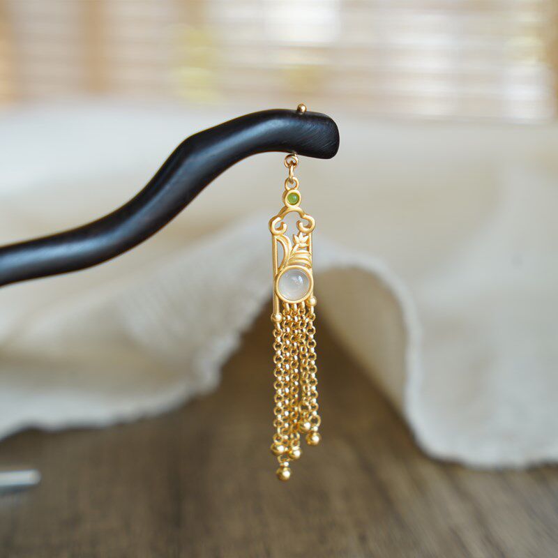 Cloud Dark Fog Light Original Black Sandalwood Hair Hairpin Daily Qipao Pan Hair hair Hairpin Ancient Wind Streaming Su Head Accessories Hanfu Accessories