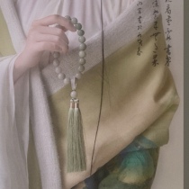 Cloud Dark Fog Shallow Thattoo Handheld Grey Green Pearl Jade Streaming SuHand Strings of Handmaids Costume Accessories of Ancient Wind Handout