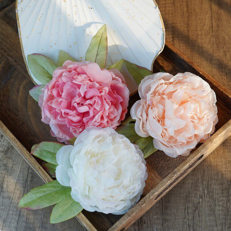 Cloud deep fog shallow original Hanfu hairpin imitation Tongcao flower peony peony silk flower Tang style fake flower hair accessories ancient style accessories