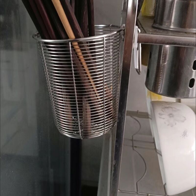 304 Thickened Stainless Steel Household Hanging Chopstick Storage Tube, Dishwasher-Safe Chopstick Holder, Draining Rack