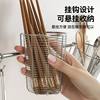 304 Stainless Steel Chopstick Holder, New Model for Home Use, Mold-Resistant, Wall-Mounted, Hollow Chopstick Cage with Hook, Dishwasher-Safe