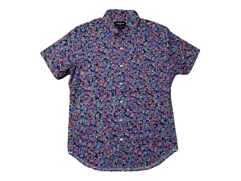 Foreign Trade Bonobos Small Floral Summer Casual Lapel Short-Sleeved Shirt