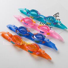 Очки для плавания 儿童游泳眼镜 卡通造型蛙镜防水防雾 可调节附耳塞