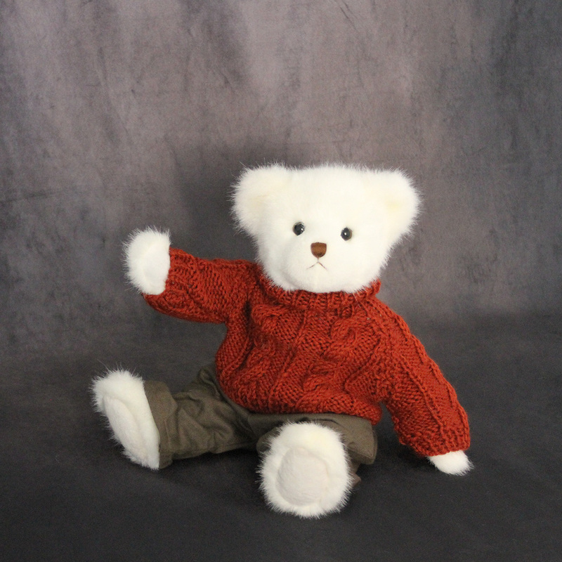 Teddymanor Red Sweater Teddy Bear Five-Jointed Plush Toy Handmade Doll Gift Teddymanor Red Sweater Teddy Bear Five-Jointed Plush Toy Handmade Doll Gift