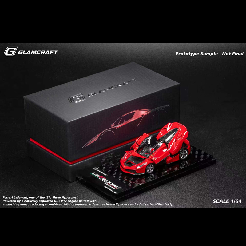 Glamcraft 1:64 Yua Ma La Fa Standard Red Alloy Fully Openable Car Model Finished Display Piece Glamcraft 1:64 Yua Ma La Fa Standard Red Alloy Fully Openable Car Model Finished Display Piece