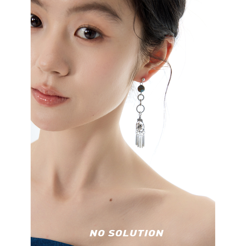 【Lusi's Style】 "Dream Singing" Ethnic Aesthetic Earrings S925 Silver Original Design Vintage Tassel Earrings for Women 【Lusi's Style】 "Dream Singing" Ethnic Aesthetic Earrings S925 Silver Original Design Vintage Tassel Earrings for Women