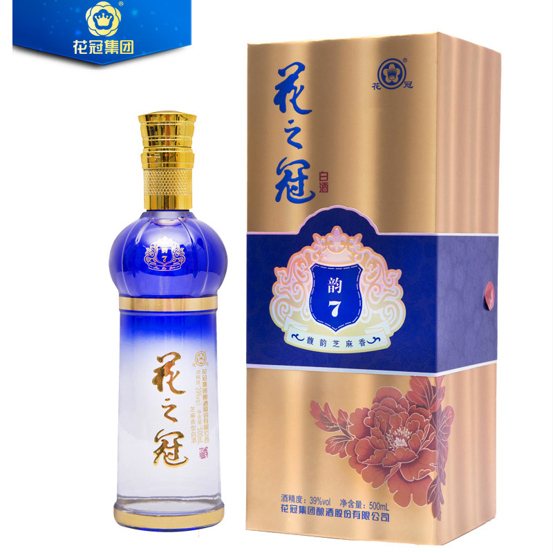 花之冠韵7花冠酒韵七芝麻香型白酒鲁酒39度1瓶价格评价- 淘宝网