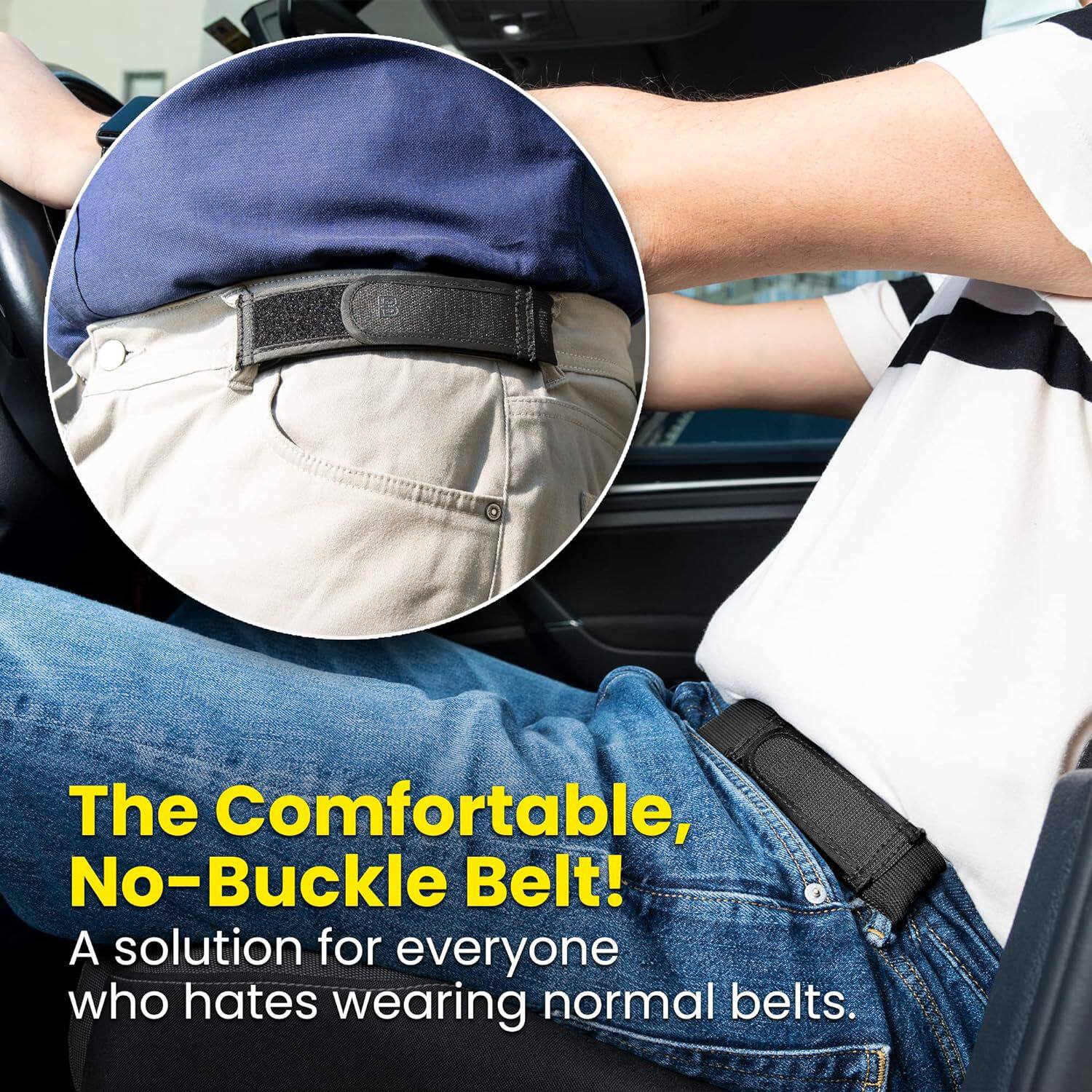 Universal elastic belt with velcro